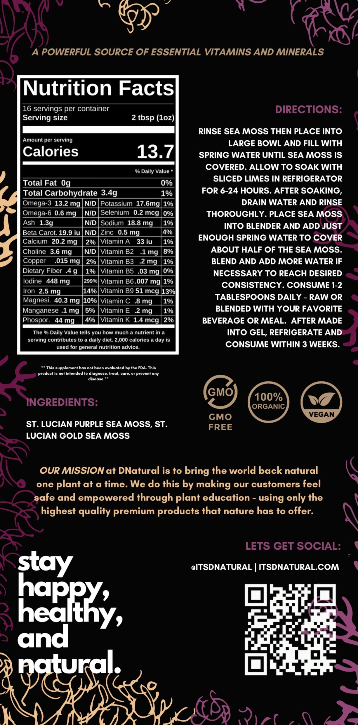 Raw Wild Crafted Sea Moss